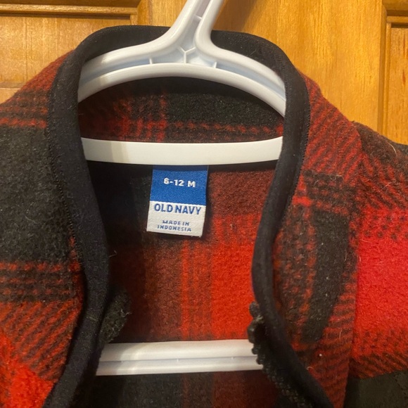 Old Navy Red and Black Plaid Kids One Piece - Picture 3 of 5